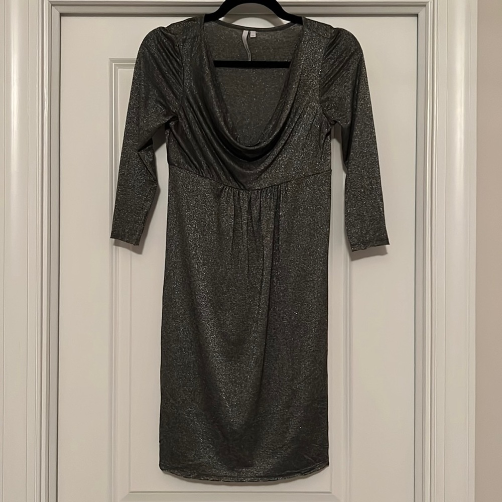 Maternity silver dress
